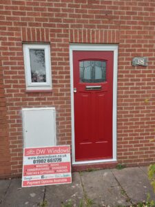 red composite door